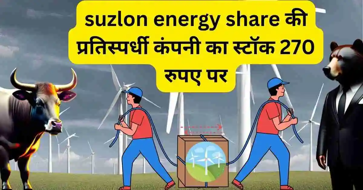 suzlon energy share की प्रतिस्पर्धी कंपनी का स्टॉक 270 रुपए पर,6 महिने 102% रिटर्न,inox wind share news update 