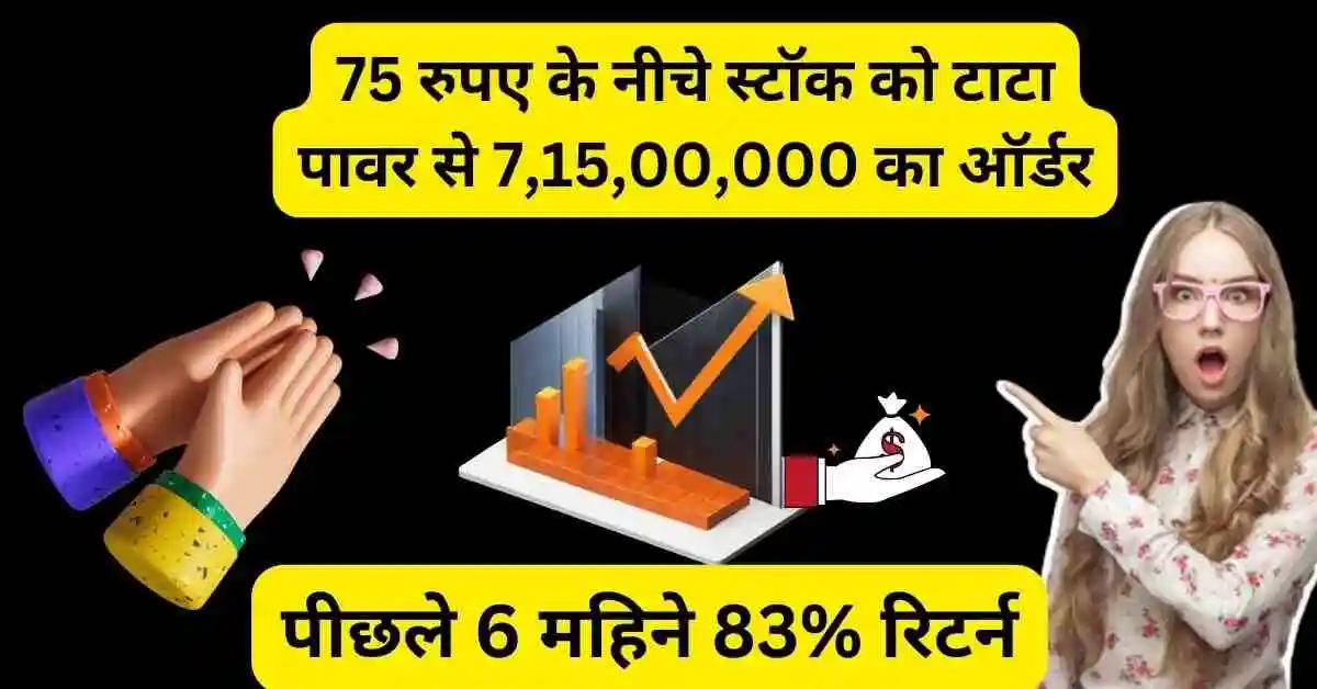 75 रुपए के नीचे स्टॉक को टाटा पावर से 7,15,00,000 का ऑर्डर,पिछले 6 महिने में 83% रिटर्न,HEC infra Share news in Hindi 