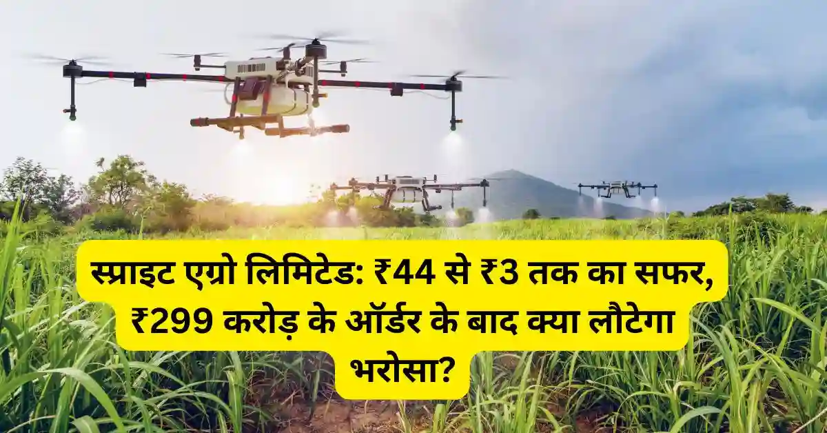 स्प्राइट एग्रो लिमिटेड: ₹44 से ₹3 तक का सफर, 299 करोड़ के ऑर्डर के बाद क्या लौटेगा भरोसा?