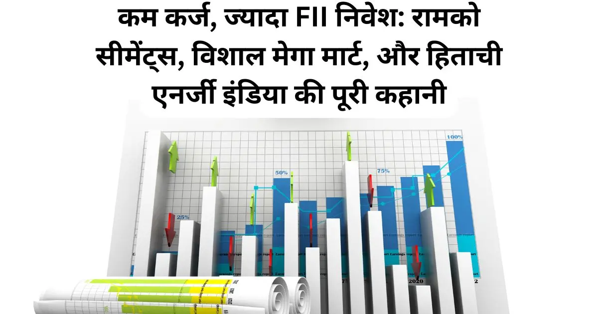 कम कर्ज, ज्यादा FII निवेश: रामको सीमेंट्स, विशाल मेगा मार्ट, और हिताची एनर्जी इंडिया की पूरी कहानी